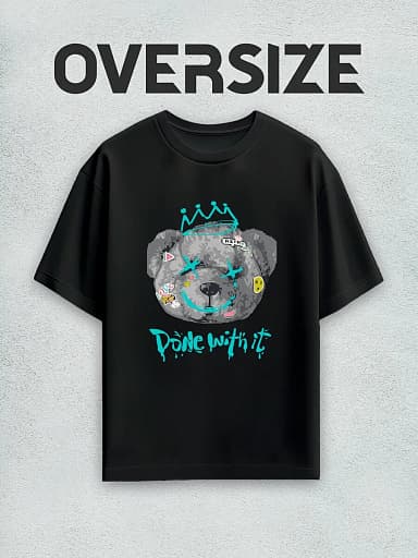 Футболка с принтом мишка streetwear